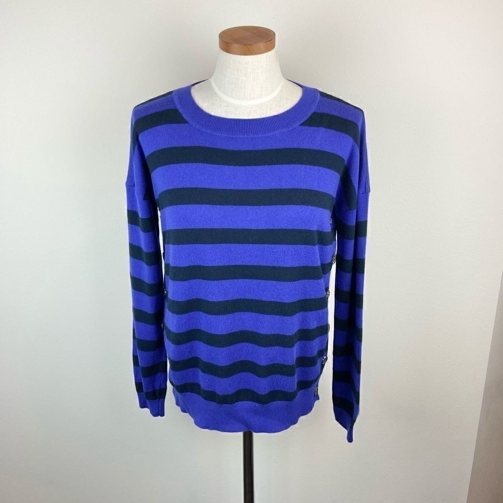 Boden Striped Grace Button Jumper Sweater
